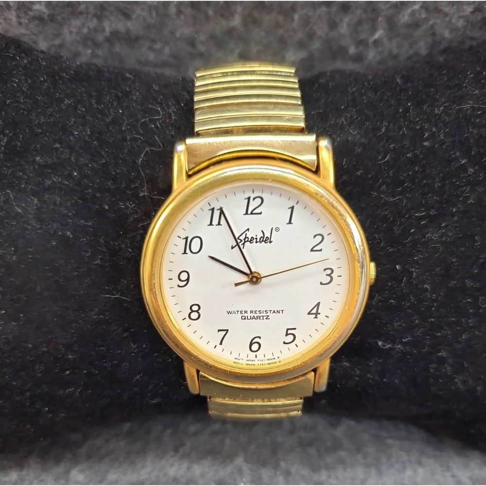 Vintage Speidel Watch Goldtone Quartz 6" Expansion Band New Battery